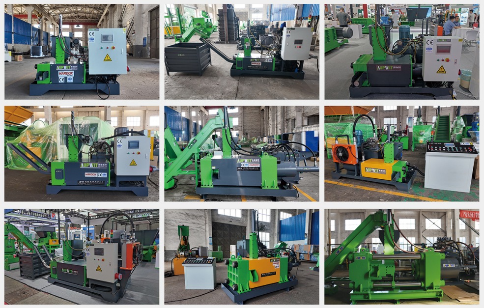 What is the operating principle of the Y85 Metal Briquetting Machine