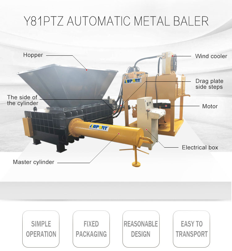 What bale density can Y81PTZ scrap baler achieve