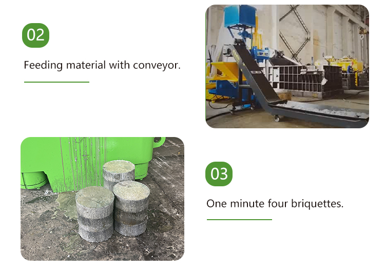 What is the briquette density of Y83 briquetting machine