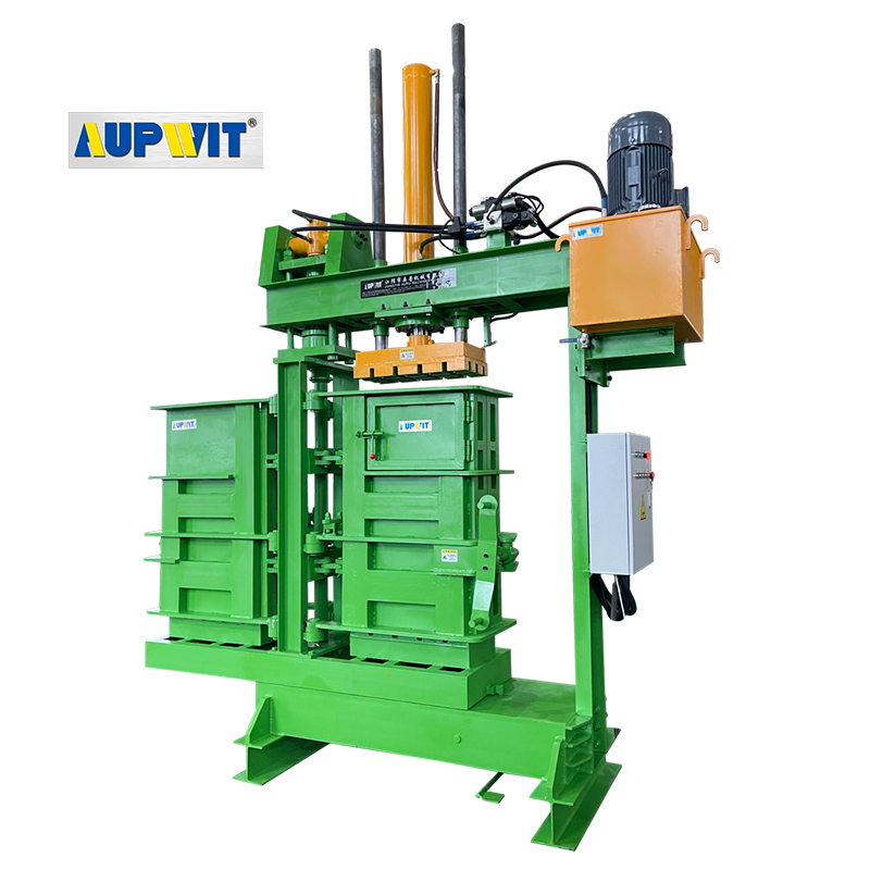 What packing density can a vertical used clothes baler achieve