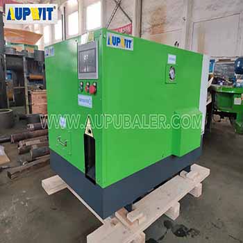 What protective measures are required when using an aluminium briquetting machine outdoors