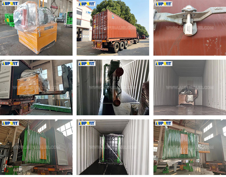 How does a Scrap Tire Baler Machine work